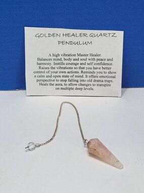Golden Healer Quartz Pendulum